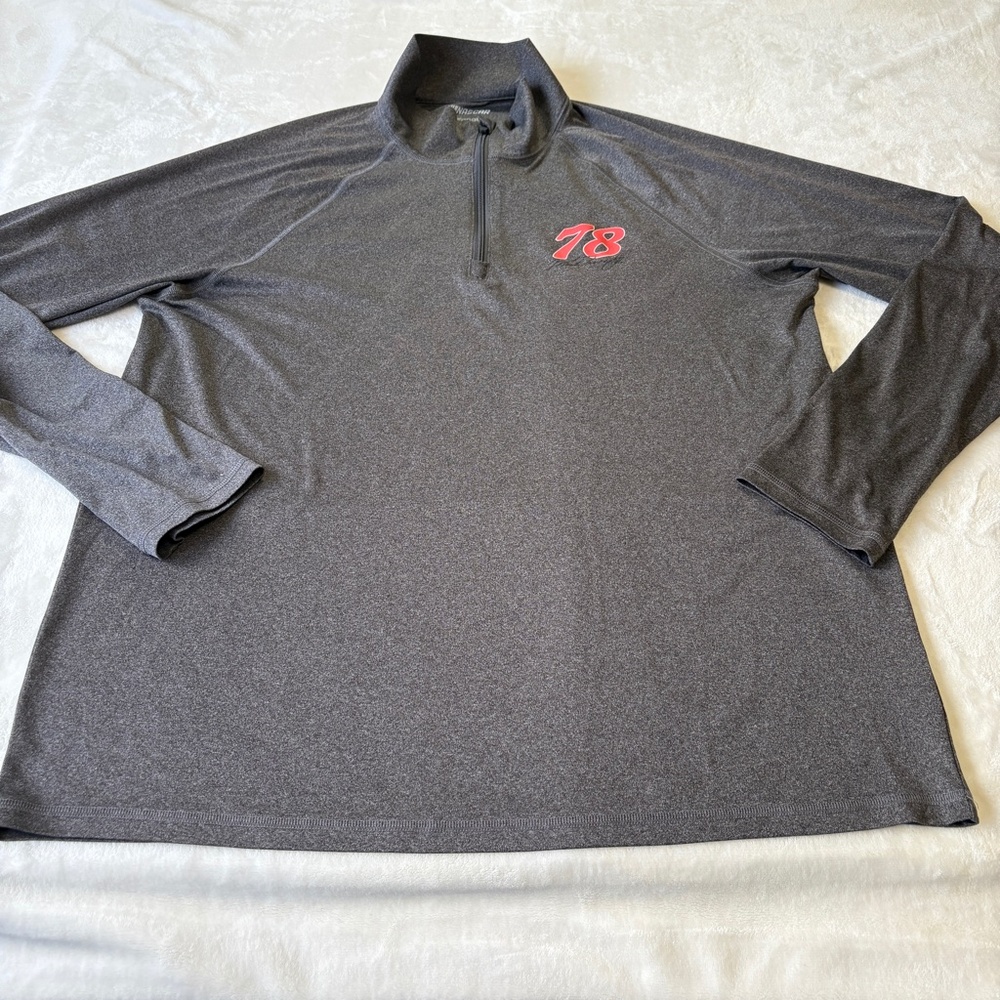 NASCAR Martin Truex Jr. #78 Fanatics Performance 1/4 Zip Pullover Mens XL Gray
